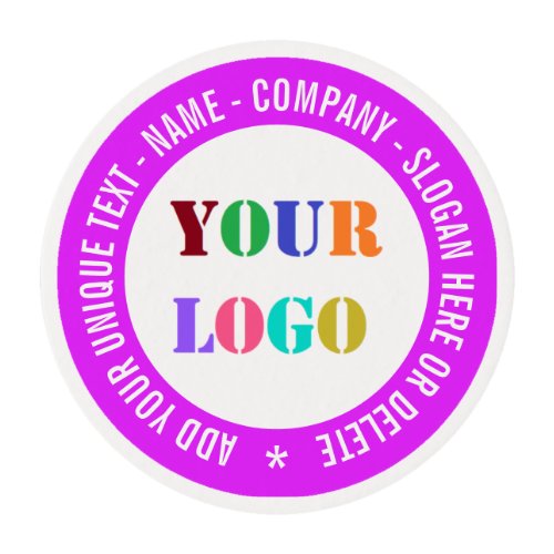Your Logo or Photo and Text Edible Frosting Rounds