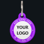 Your Logo or Photo Custom Text Info Pet ID Tag<br><div class="desc">Custom Colors and Fonts - Design Your Own Personalized Pet ID Tags with Your Logo or Photo and Name Phone - Info or Custom Text Pet Tags Gift - Make Unique Your Own Design - Add Your Company Logo - Image - Photo or QR Code / Name - Family /Address...</div>