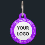 Your Logo or Photo Custom Text Info Pet ID Tag<br><div class="desc">Custom Colors and Fonts - Design Your Own Personalized Pet ID Tags with Your Logo or Photo and Name Phone - Info or Custom Text Pet Tags Gift - Make Unique Your Own Design - Add Your Company Logo - Image - Photo or QR Code / Name - Family /Address...</div>