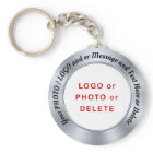Your Logo or Photo Keychains, Round or Square
