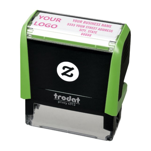 Your Logo or Photo Name Info Address Stamp Example (Product)