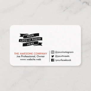 Facebook Logo Business Cards - Business Card Printing | Zazzle