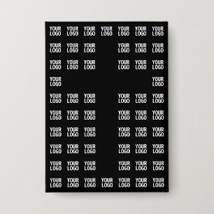 Your Logo or Uploaded Image Cross Pattern Button