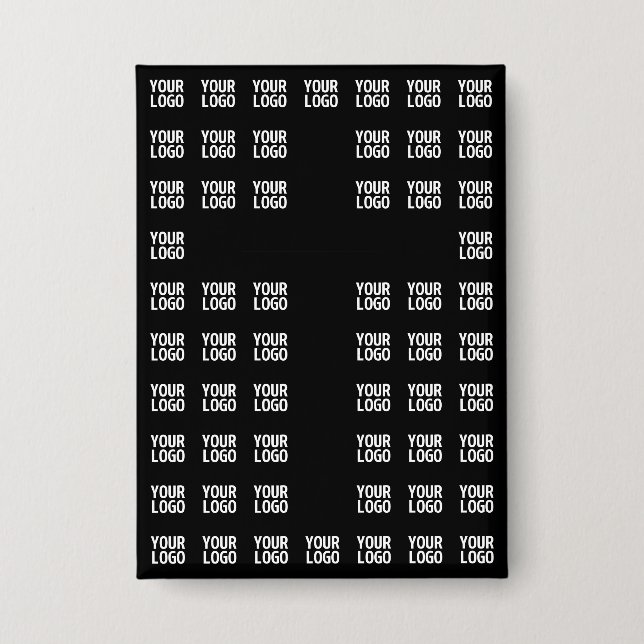Your Logo or Uploaded Image | Cross Pattern  Button (Front)