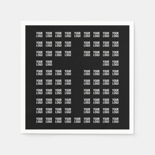 Your Logo or Uploaded Image | Cross Pattern  Napkins (Front)