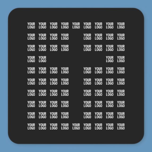 Your Logo or Uploaded Image | Cross Pattern  Square Sticker (Creator Uploaded)