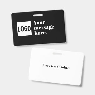Your Logo or Uploaded Image & Editable Retro Text Badge