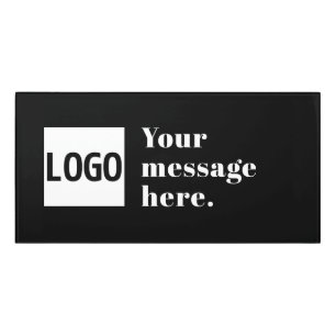 Your Logo or Uploaded Image & Editable Retro Text Door Sign