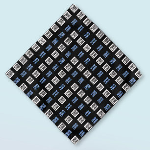 Your Logo or Uploaded Image   Geometric Pattern  Bandana