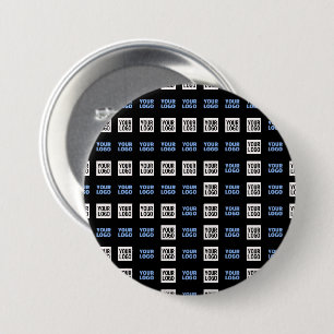 Your Logo or Uploaded Image Geometric Pattern Button