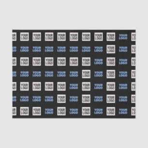 Your Logo or Uploaded Image Geometric Pattern Tissue Paper