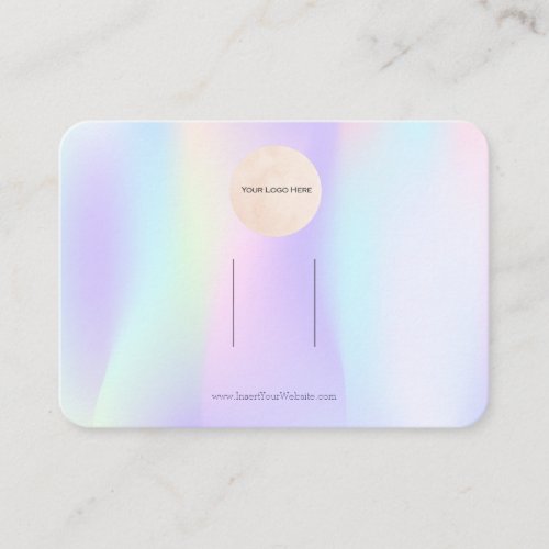 Your Logo Pastel Bow Hair Clip Display Horizontal Business Card