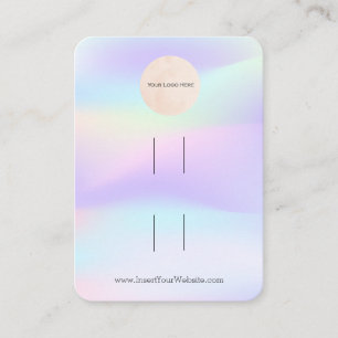 Your Logo Pastel Double Bow Hair Clip Display Business Card