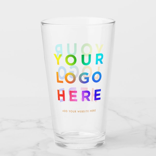 Your Logo Personalized Beer glasses 16oz Any color (Front)