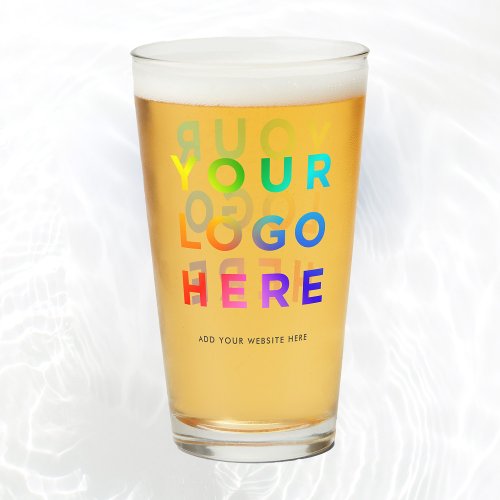 Your Logo Personalized Beer glasses 16oz Any color