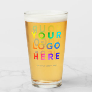 Your Logo Personalized Beer glasses 16oz Any color