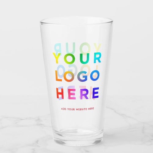 Your Logo Personalized Beer glasses 16oz Any color