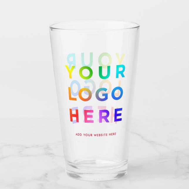 Your Logo Personalized Beer glasses 16oz Any color (Front)