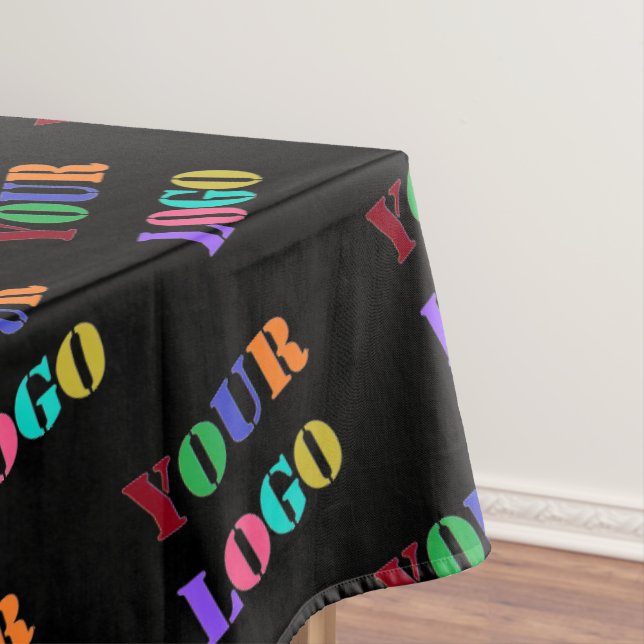 Your Logo Photo and Colors Promotional Tablecloth (In Situ)