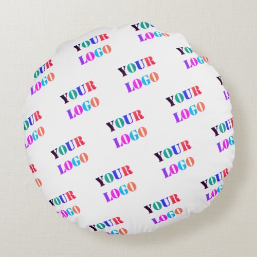 Your Logo Photo Business Promotional Personalized  Round Pillow