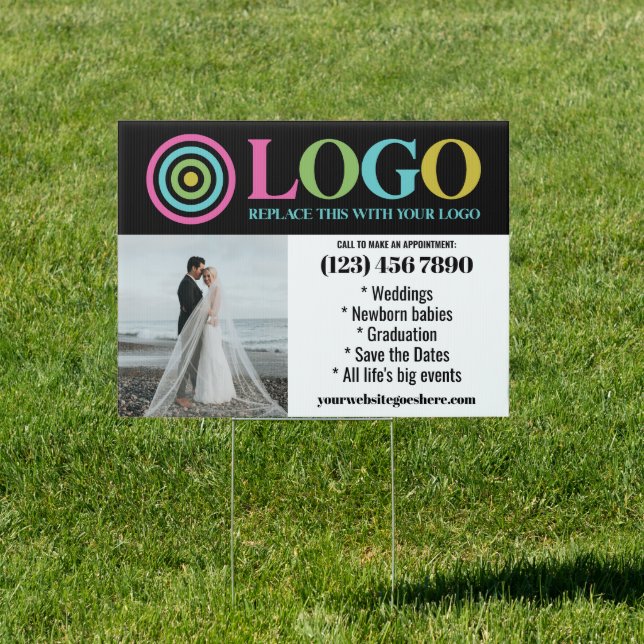 Your Logo Photo Contact Promotional Small Business Sign (Insitu)
