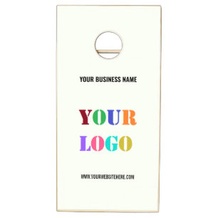 Your Logo Photo Cornhole Set Example Custom Text