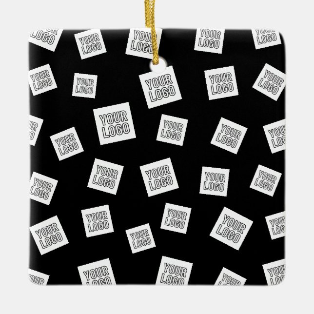 Your Logo, Photo or other Image | Random Placement Ceramic Ornament (Front)