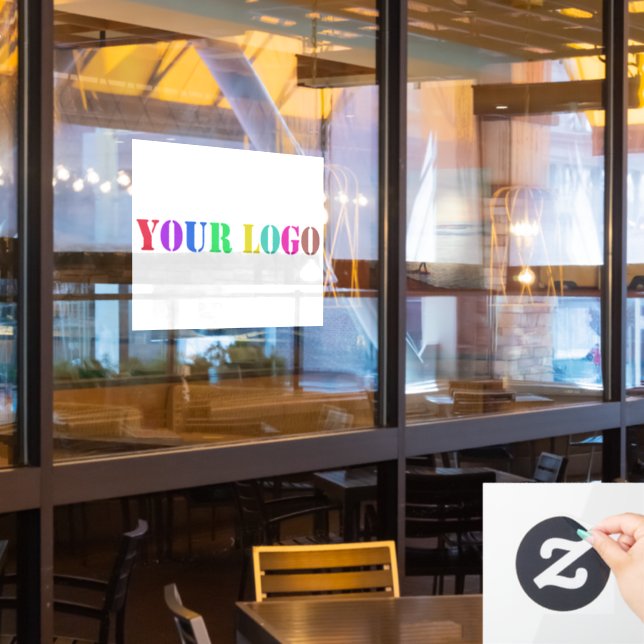 Your Logo Photo Promotional Business Window Cling (Restaurant Window)