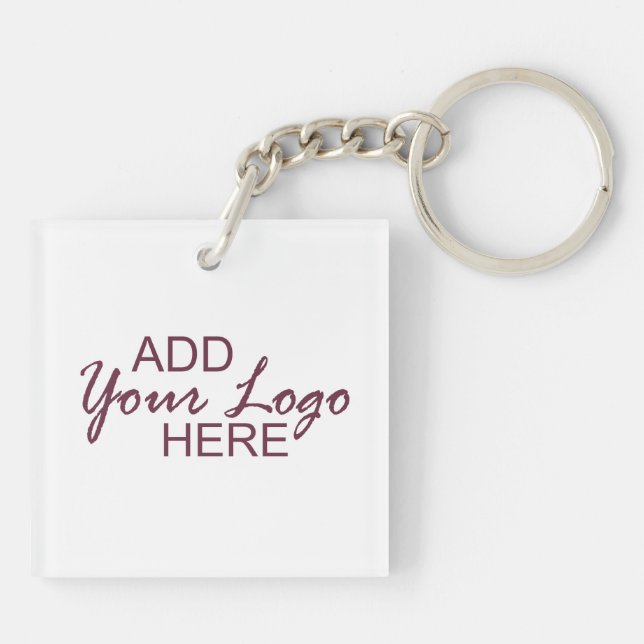 your logo / pic 1 custom acrylic keychain (Back)