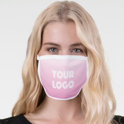 Your Logo  Pink Changeable Color Gradient Face Mask