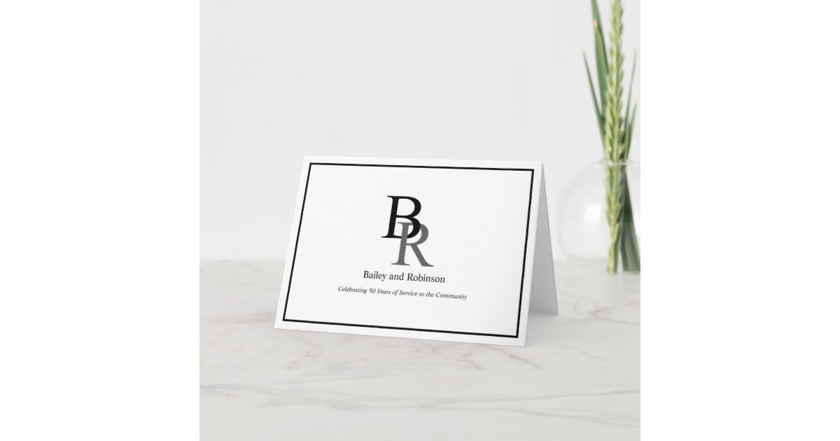 Your Logo Professional Business Note Card Zazzle