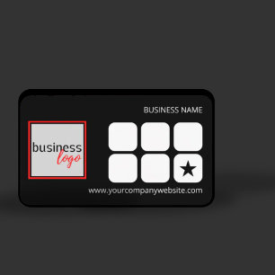 YOUR LOGO PROFESSIONAL COMPANY BLACK LOYALTY CARD