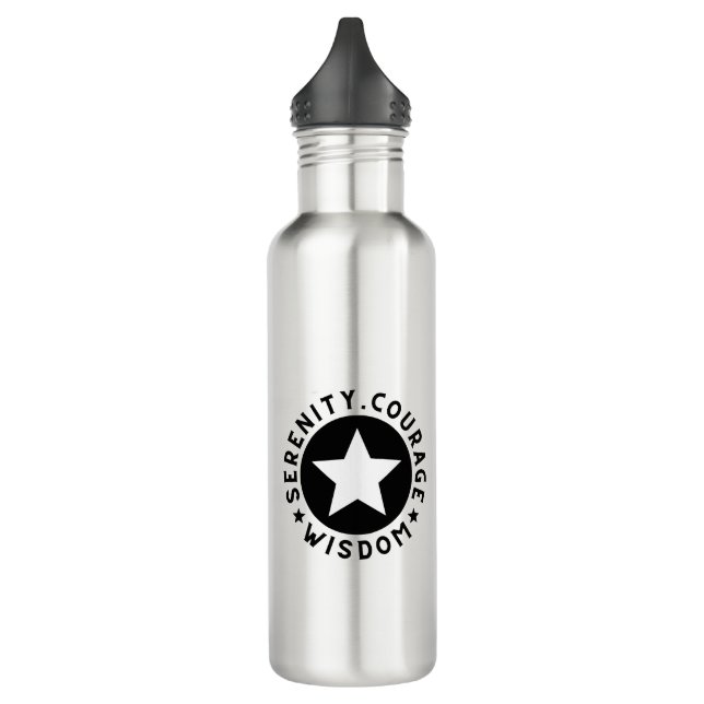 Your Logo Professional Meeting Merchandise Stainless Steel Water Bottle (Left)
