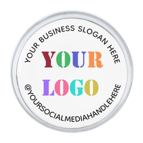 Your Logo Proffesional Lapel Pin Social Media Name