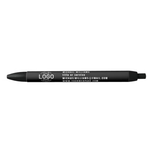 Your Logo Promotional Business Corporate Office Black Ink Pen