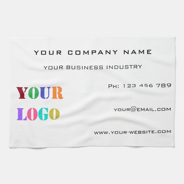 Your Logo Promotional Kitchen Towel Business Your (Horizontal)