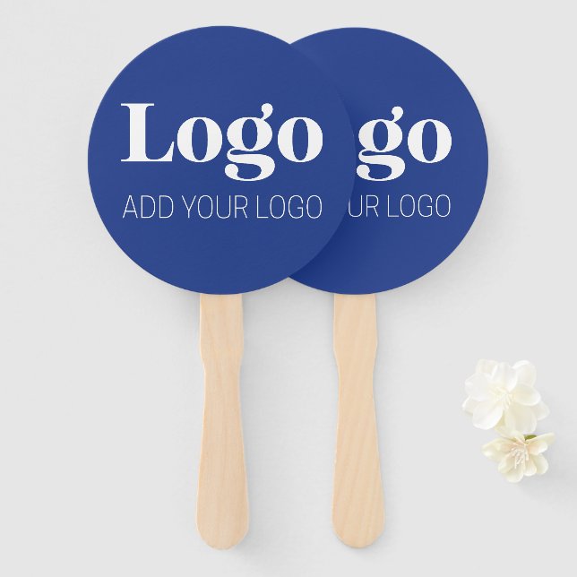 Your Logo | Promotional Modern Corporate  Hand Fan (Front and Back)