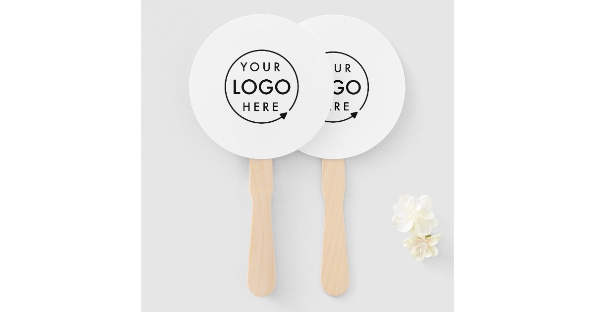 Your Logo Promotional Modern Corporate Hand Fan Zazzle