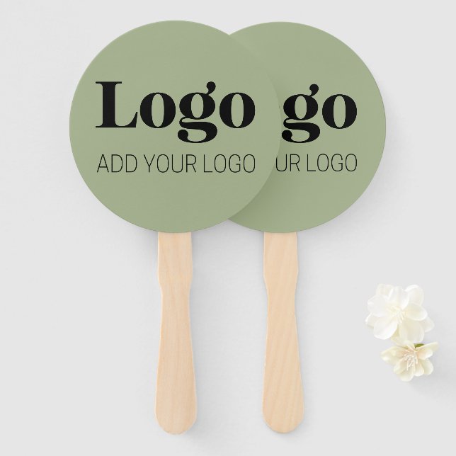 Your Logo | Promotional Modern Corporate  Hand Fan (Front and Back)