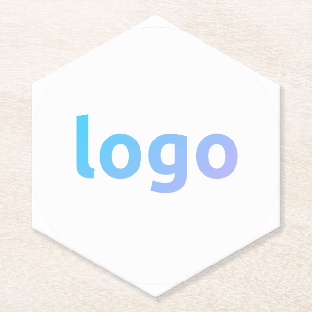 Your Logo Promotional Paper Hexagon Coasters (Front)