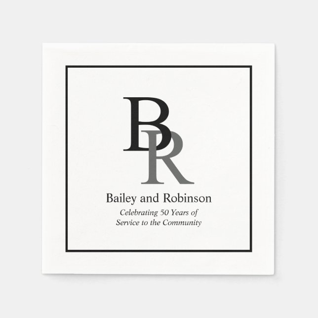 Your Logo Promotional Professional Business Napkins (Front)