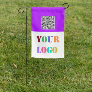 Your Logo Promotional QR Code Garden Flag Template