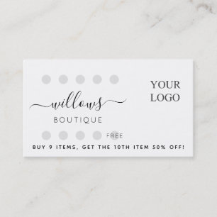 Your Logo Punch Card Business Card