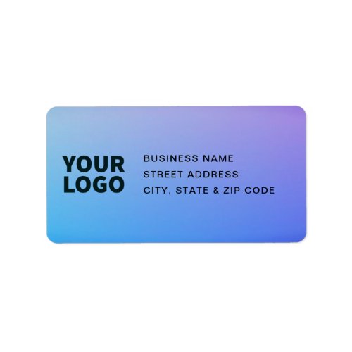 Your Logo  Purple Blue Green Ombre Label