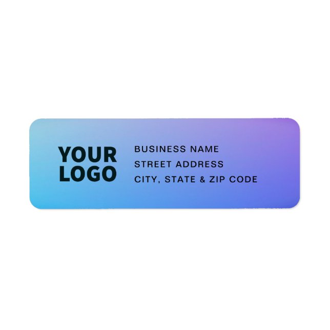 Your Logo | Purple Blue Green Ombre Label (Front)