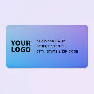 Your Logo   Purple Blue Green Ombre Label