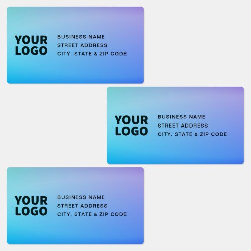 Your Logo  Purple Blue Green Ombre Labels