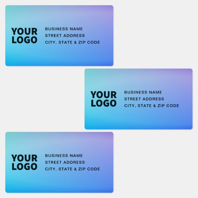 Your Logo | Purple Blue Green Ombre Labels (Group)