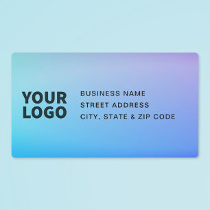 Your Logo   Purple Blue Green Ombre Labels