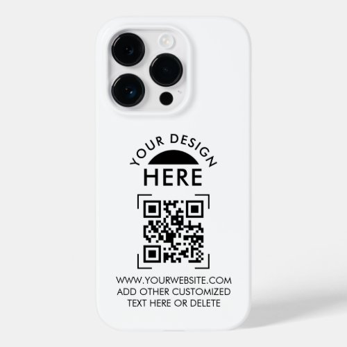Your Logo  QR Code Business Promotiona Case_Mate iPhone 14 Pro Case